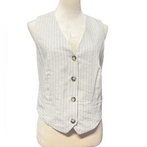 Vince Camuto Almond and black Pinstripe Vest